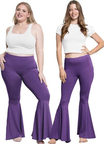 STRETCH IS COMFORT Women’s Plus Size Oh So Soft Pull On Stretchy Bell Bottom Flare Pants| XL-7X in Saudi Arabia