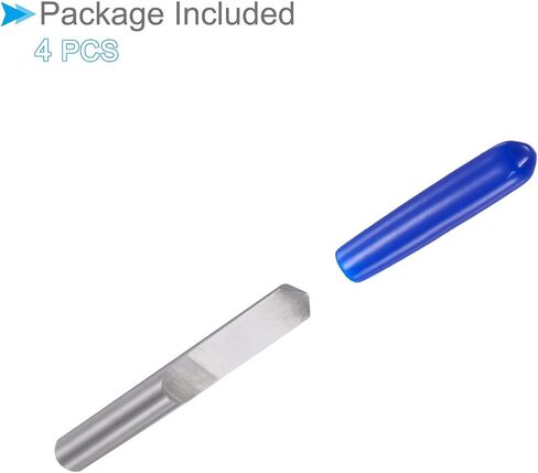 Engraving CNC Router Bits, 0.1mm (0.004") Tip Width 90 Degree Angle 1/8" Shank Solid Carbide 2-Flute V Groove Carving Bits - (Applications: for Wood Acrylic Plastic), 4-Pieces in Saudi Arabia
