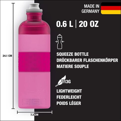 Sigg - Sports Water Bottle - Hero Anthracite - Squeezable - Leakproof - Lightweight - Dishwasher Safe - BPA Free - 20 Oz, Grey in Saudi Arabia