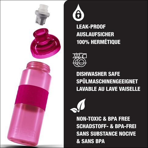 Sigg - Sports Water Bottle - Hero Anthracite - Squeezable - Leakproof - Lightweight - Dishwasher Safe - BPA Free - 20 Oz, Grey in Saudi Arabia