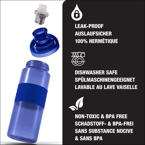 Sigg - Sports Water Bottle - Hero Anthracite - Squeezable - Leakproof - Lightweight - Dishwasher Safe - BPA Free - 20 Oz, Grey in Saudi Arabia