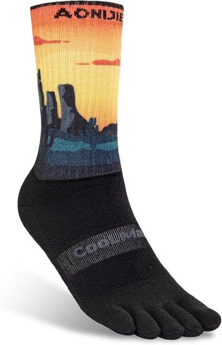 Toe socks Running Athletic Anti-Blister Wicking Cool-max Five Finger Crew Socks Seamless Anti-odor in Kuwait