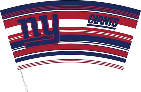 Tervis NFL New York Giants - خطوط Hype مصنوعة في الولايات المتحدة الأمريكية، كوب سفر معزول بجدار مزدوج يحافظ على المشروبات باردة وساخنة، 16oz، كلاسيكي in Saudi Arabia