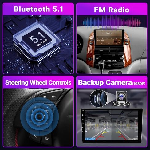 Leadfan Car Radio for Toyota Sienna 2004-2010 Stereo with Wireless CarPlay Android Auto, 9 Inch IPS Touchscreen in-Dash Bluetooth WiFi GPS Navigation Voice Control Unit MirrorLink SWC Backup Camera in Saudi Arabia