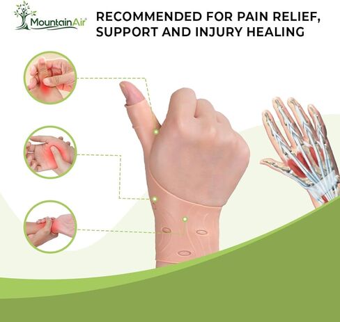 دعامات جل للإبهام (4 قطع) - دعامة معصم مضادة للماء للجنسين مع دعم الإبهام - دعامة اليد لآلام التهاب المفاصل - فائقة النعومة ومريحة - مصنوعة من مطاط اللاتكس (أسود) in Kuwait