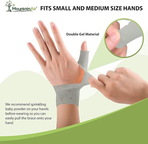 Gel Thumb Braces (4 Pcs) – Waterproof and Unisex Wrist Brace With Thumb Support- Hand Brace for Arthritis Pain– Super Soft & Comfortable – Made With Latex Rubber (Black) in Saudi Arabia