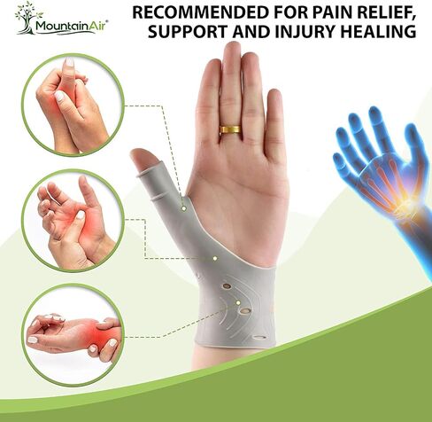 Gel Thumb Braces (4 Pcs) – Waterproof and Unisex Wrist Brace With Thumb Support- Hand Brace for Arthritis Pain– Super Soft & Comfortable – Made With Latex Rubber (Black) in Saudi Arabia