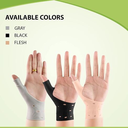 Gel Thumb Braces (4 Pcs) – Waterproof and Unisex Wrist Brace With Thumb Support- Hand Brace for Arthritis Pain– Super Soft & Comfortable – Made With Latex Rubber (Black) in Saudi Arabia