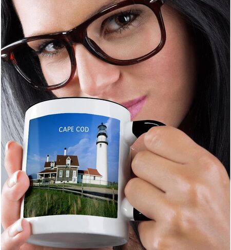 3dRose Lighthouse on Cape Cod in Massachusetts Ceramic Mug, 11-Ounce in Saudi Arabia