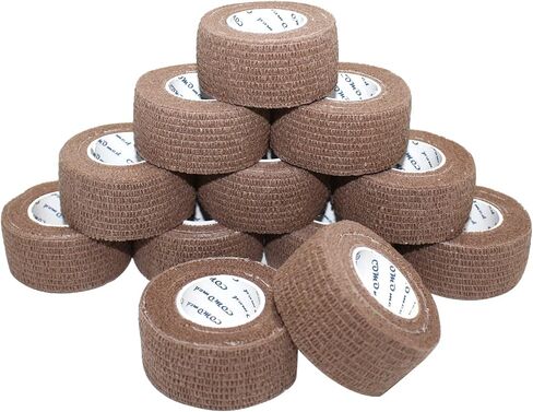 Self Stick Cohesive Bandage Latex 1"x5 Yards First Aid Bandages Stretch Sport Wrap Vet Tape for Wrist Ankle Sprain and Swelling,Skin in Saudi Arabia