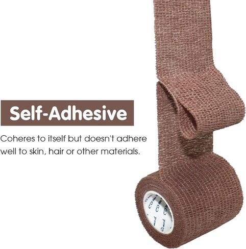 Self Stick Cohesive Bandage Latex 1"x5 Yards First Aid Bandages Stretch Sport Wrap Vet Tape for Wrist Ankle Sprain and Swelling,Skin in Saudi Arabia