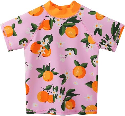 Girls Two Piece Swimsuit Floral UPF 50+ Rash Guard Set Kids Beach Swimwear in Kuwait