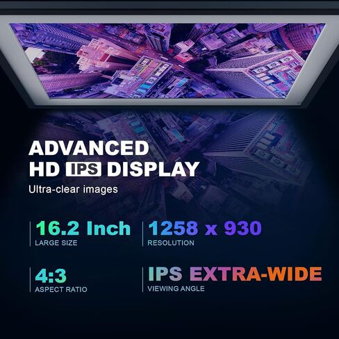 إطار صورة رقمي كبير مقاس 16.2 بوصة من Arktronic، إطار صورة رقمي 32 جيجابايت IPS HD تعمل باللمس، إطار صورة إلكتروني WIFI مثبت على الحائط يدور تلقائيًا، مشاركة الصور والفيديو عبر التطبيق والبريد الإلكتروني، جهاز التحكم عن بعد in Saudi Arabia