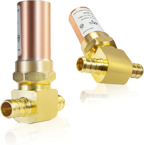 1-Pack Tee Water Hammer Arrestor, 1/2" PEX x 1/2" PEX Crimp Connection with Stainless Steel Hammer Arrestor, ASTM F1807 in Kuwait
