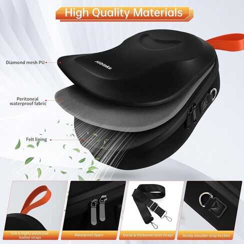 حقيبة حمل صلبة من HiBloks مع منفذ شحن مغناطيسي لجهاز Apple Vision Pro، حقيبة تخزين ذات سعة كبيرة لسماعات Apple Vision Pro والبطارية/المحول/الكابلات، حقيبة سفر محمولة in Kuwait