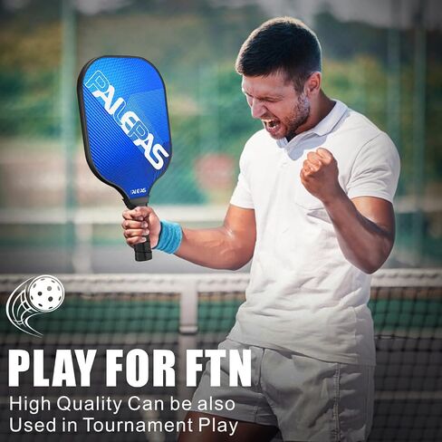 Pickleball Paddles Set of 2, USAPA Standard Pickleball Paddles Fiberglass Surface Frosted, 0.69" Polypropylene Honeycomb Core, 2 Pickleball Rackets 4 Pickleballs 2 Cool Towel Pickleball Bag in Saudi Arabia