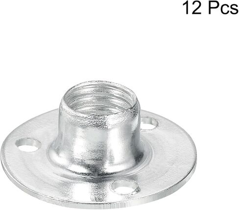 uxcell M6 Brad Hole Tee Nut, 12pcs Carbon Steel Round Base Screw-in T-Nuts Furniture Hardware Flange Female Thread Insert Nuts, M6x28x1.2mm in Saudi Arabia