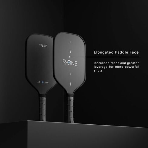 R-One Elongated Carbon Fiber Pickleball Paddle - 2023 Pickleball Racket with Long Handle - T700 Raw Carbon Fiber - Frosted Spin Surface - USAPA Approved by Nicol Pickleball in Saudi Arabia