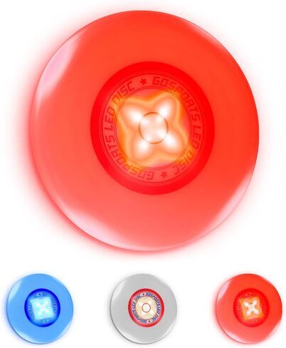 GoSports Ultimate Light Up Flying Disc - 175 Grams with 4 LEDs - Multi, Red, or Blue in Saudi Arabia
