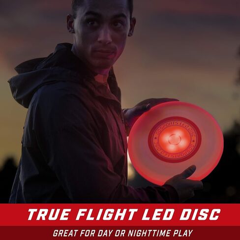 GoSports Ultimate Light Up Flying Disc - 175 Grams with 4 LEDs - Multi, Red, or Blue in Saudi Arabia