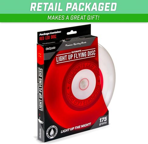 GoSports Ultimate Light Up Flying Disc - 175 Grams with 4 LEDs - Multi, Red, or Blue in Saudi Arabia