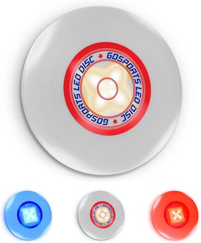 GoSports Ultimate Light Up Flying Disc - 175 Grams with 4 LEDs - Multi, Red, or Blue in Saudi Arabia