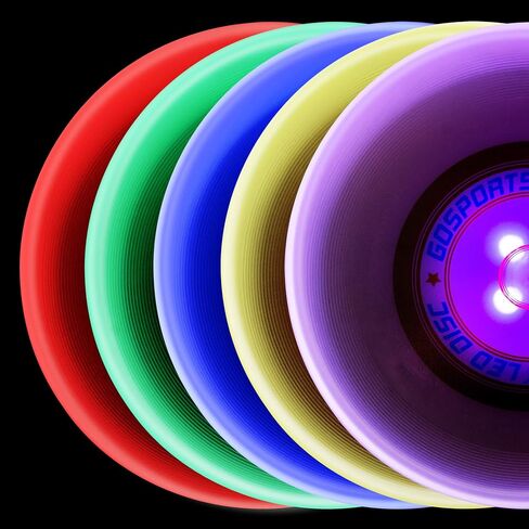 GoSports Ultimate Light Up Flying Disc - 175 Grams with 4 LEDs - Multi, Red, or Blue in Saudi Arabia
