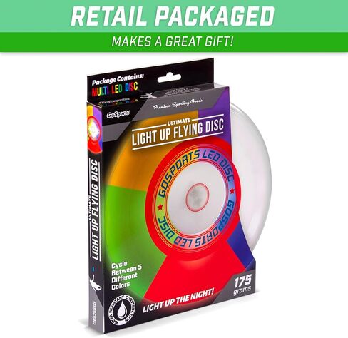 GoSports Ultimate Light Up Flying Disc - 175 Grams with 4 LEDs - Multi, Red, or Blue in Saudi Arabia