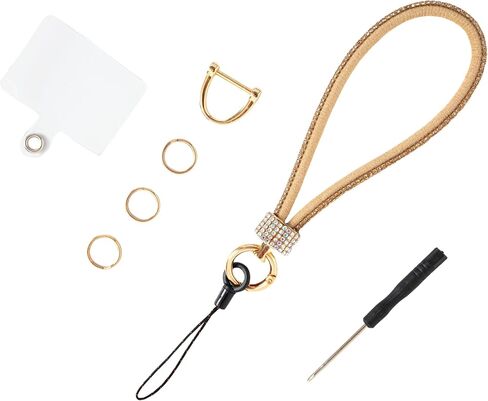 Cellphone Lanyard, Detachable Bling Phone Wrist Strap with Tether Tab, Hands-Free Wristlet Bracelet Phone Charm in Saudi Arabia