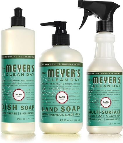 MRS. MEYER'S CLEAN DAY Kitchen Basics Set, Includes: Multi-Surface Cleaner, Hand Soap, Dish Soap, Lavender Scent, 3 Count Pack in Saudi Arabia