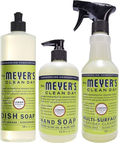 السّيدة. مجموعة أساسيات المطبخ من MEYER'S CLEAN DAY، تتضمن: منظف متعدد الأسطح، صابون لليدين، صابون الأطباق، رائحة اللافندر، عبوة من 3 قطع in Kuwait