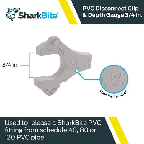 SharkBite 1 Inch PVC Disconnect Clip, Push to Connect, PVC IPS (Iron Pipe Size), UIP714A in Saudi Arabia