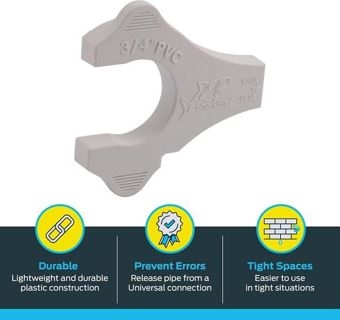 SharkBite 1 Inch PVC Disconnect Clip, Push to Connect, PVC IPS (Iron Pipe Size), UIP714A in Saudi Arabia