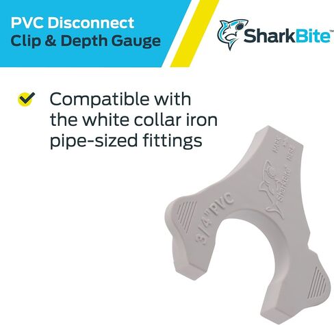 SharkBite 1 Inch PVC Disconnect Clip, Push to Connect, PVC IPS (Iron Pipe Size), UIP714A in Saudi Arabia
