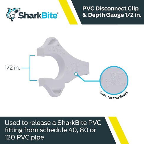 SharkBite 1 Inch PVC Disconnect Clip, Push to Connect, PVC IPS (Iron Pipe Size), UIP714A in Saudi Arabia