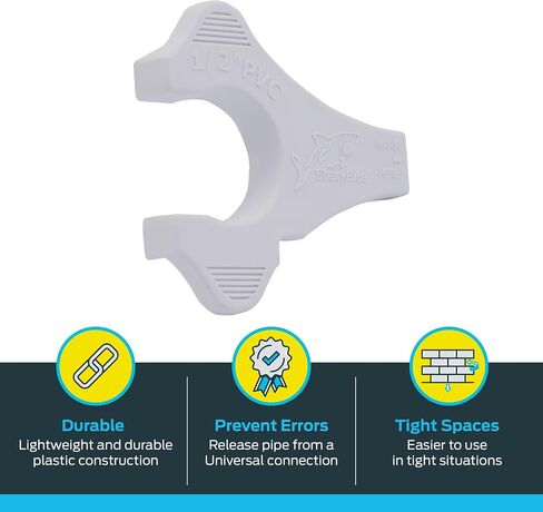 SharkBite 1 Inch PVC Disconnect Clip, Push to Connect, PVC IPS (Iron Pipe Size), UIP714A in Saudi Arabia