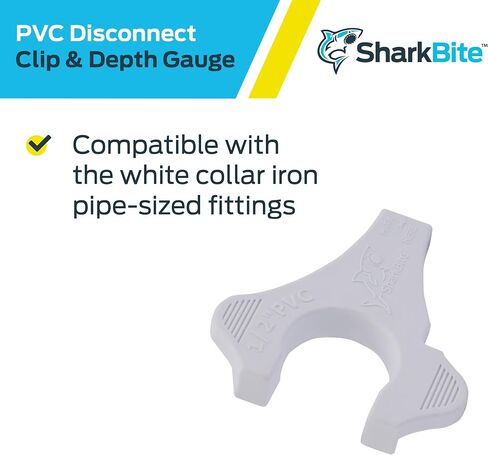 SharkBite 1 Inch PVC Disconnect Clip, Push to Connect, PVC IPS (Iron Pipe Size), UIP714A in Saudi Arabia