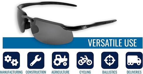 Bullhead Safety Swordfish Transition Safety Glasses With Anti Fog Lenses, Indoor/Outdoor Use, ANSI Z87+, Protective Eyewear With Anti-Scratch Coating And UV Light Protection, Matte Black Frame in Kuwait