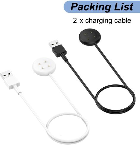 شاحن ساعة Pixel 2/3، كابل شحن مغناطيسي بديل لساعة Google Pixel 2/3 (أسود وأبيض، USB من النوع A) in Kuwait