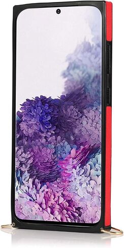 جراب محفظة لهاتف Samsung Galaxy Note 20، ZYZX حزام جلدي قابل للإزالة وقابل للتعديل وحامل بطاقات حول الجسم وحزام الرقبة ومحفظة حزام الكتف مع جراب مسند لهاتف Samsung Galaxy Note 20 KB أسود in Saudi Arabia