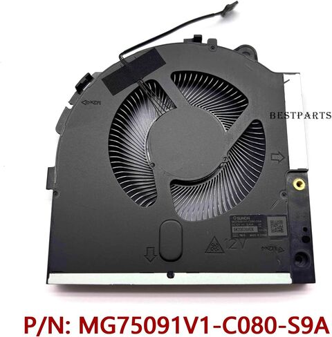 BestParts استبدال مروحة تبريد وحدة المعالجة المركزية الجديدة + وحدة معالجة الرسومات لأجهزة الكمبيوتر المحمول DELL Alienware m17 R5 2022 M15R7، P/N: MG75091V1-C080-S9A MG75091V1-C090-S9A، مروحة 12 فولت in Saudi Arabia