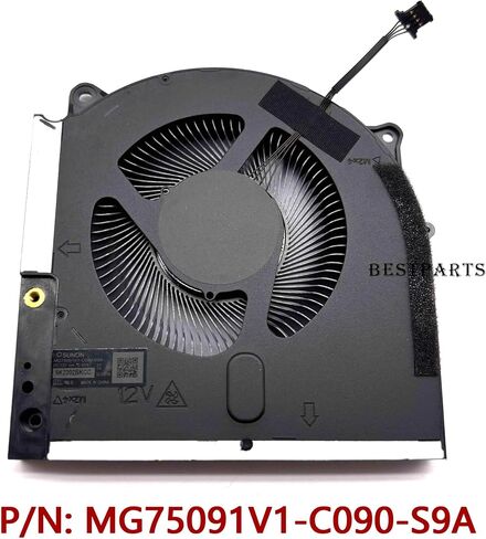 BestParts استبدال مروحة تبريد وحدة المعالجة المركزية الجديدة + وحدة معالجة الرسومات لأجهزة الكمبيوتر المحمول DELL Alienware m17 R5 2022 M15R7، P/N: MG75091V1-C080-S9A MG75091V1-C090-S9A، مروحة 12 فولت in Saudi Arabia