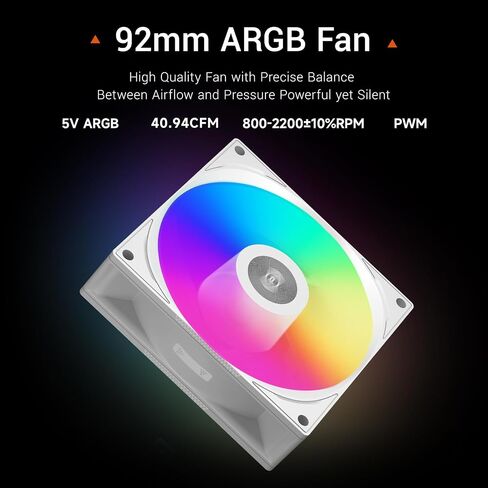 مبرد وحدة المعالجة المركزية PCCOOLER CPS R400 ARGB، 4 مبرد هواء لأنابيب الحرارة من الجيل التالي، تحكم 2200 دورة في الدقيقة PWM مروحة ARGB 92 مم، مبرد هواء وحدة المعالجة المركزية 180 وات TDP، لـ AMD AM4/AM5/Intel LGA 115X/1200/1700/18XX أبيض in Kuwait
