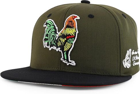 متجر الملابس العصرية 3D قبعة مطرزة على شكل الديك المسطح Snapback in Kuwait