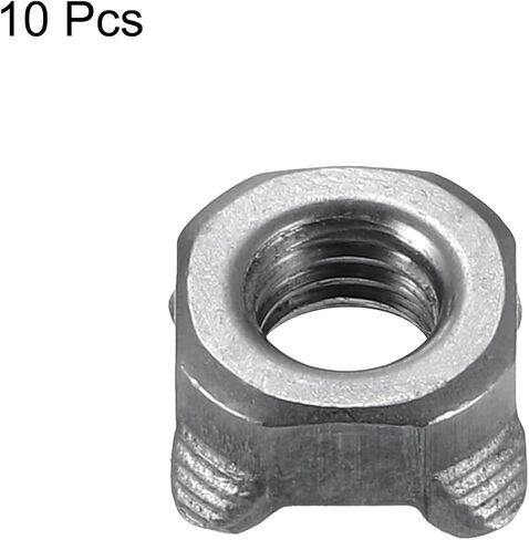 uxcell Weld Nuts, M10-1.5 Square UNC Carbon Steel Machine Screw Gray 10Pcs in Saudi Arabia