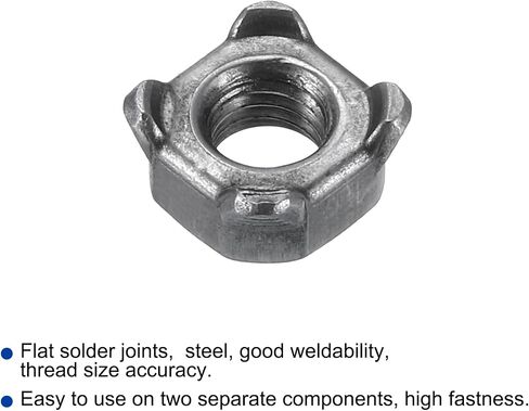 uxcell Weld Nuts, M10-1.5 Square UNC Carbon Steel Machine Screw Gray 10Pcs in Saudi Arabia