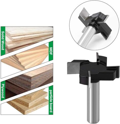 CNC Spoilboard Surfacing Router Bits, 1/2 inch Shank 2 inch Cutting Diameter, 4 Flutes Slab Flattening Router Bit Planing Bit Wood Milling Cutter Planer in Saudi Arabia