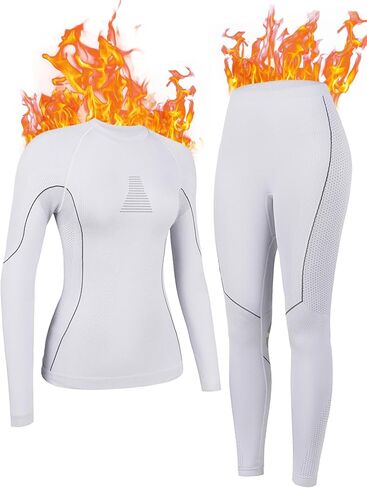 ATTRACO Womens Thermal Underwear Top and Bottom Sets Women Long Johns Warm Base Layer for Cold Weather in Saudi Arabia