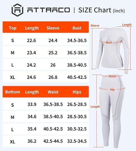 ATTRACO Womens Thermal Underwear Top and Bottom Sets Women Long Johns Warm Base Layer for Cold Weather in Saudi Arabia