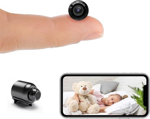 New Smallest Wireless WiFi Camera,HD1080P Mini Camera,Small Security Camera,Portable Smart Home Baby Monitor Camera with Night Vision,Motion Detection,Cloud Storage for Security with iOS Android APP in Kuwait